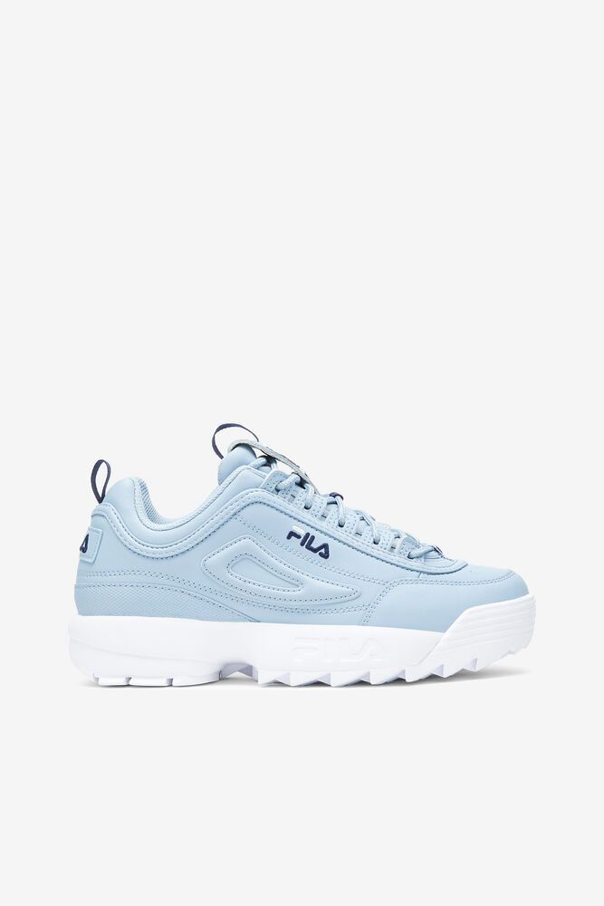 Fila Disruptor 2 Premium Blue Sneakers Womens - NZ 02815-TANH